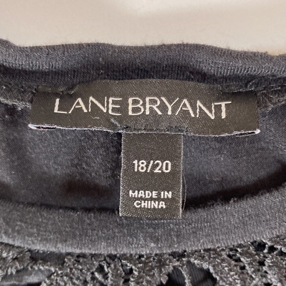 Lane Bryant Black Crochet Lace Tank Size 18/20 - Picture 9 of 10